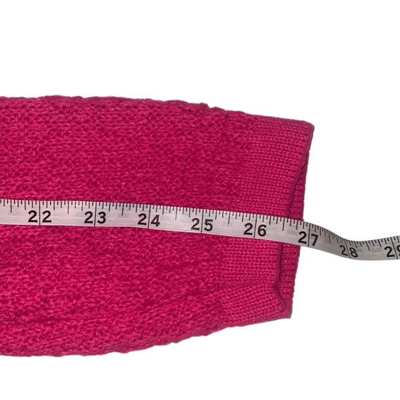 Pink Oversized Cable Knit Sweater, Size Medium - Picture 13 of 14